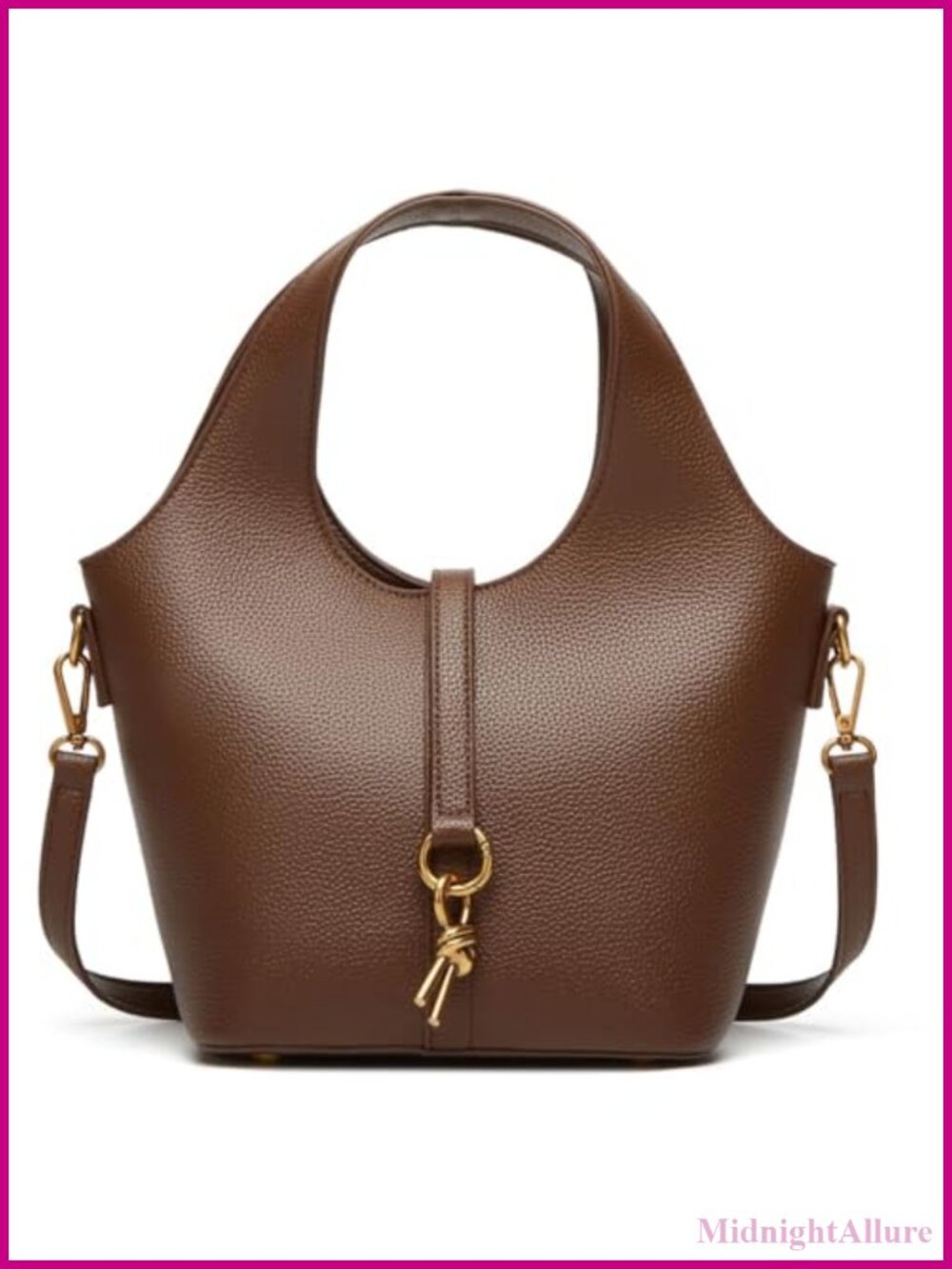 PU Leather Bucket Bag Hobo Shoulder Crossbody Vintage Tote Small Handbag Purse - Picture 1 of 6